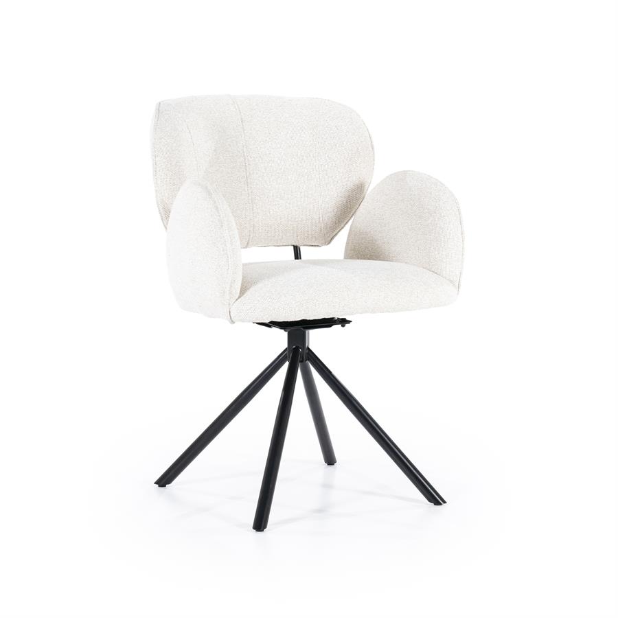 Draaibare Eetkamerstoel Rosalin - Beige - Afbeelding 28