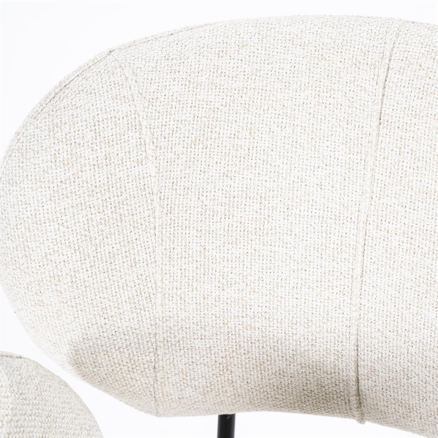 Draaibare Eetkamerstoel Rosalin - Beige - Afbeelding 30