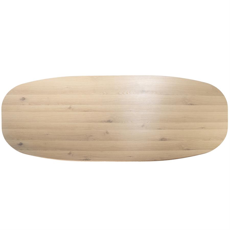 Deens Ovale Eettafel Nola Eikenhout 250 x 110 cm - Naturel - Afbeelding 15