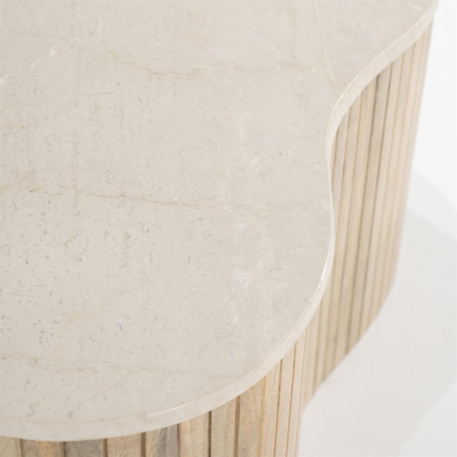 Salontafel Kira Medium Mangohout en Marmer - Afbeelding 11