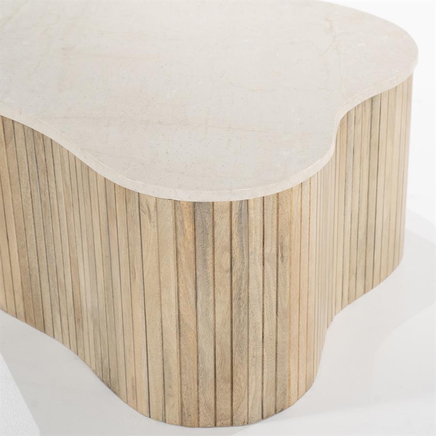 Salontafel Kira Medium Mangohout en Marmer - Afbeelding 12