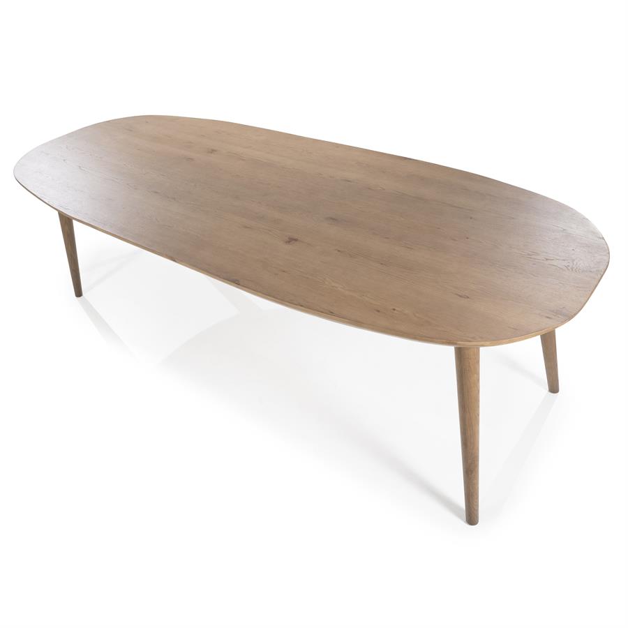 Deens Ovale Eettafel Elijah 260 x 100cm - kleur Bruin - Afbeelding 18