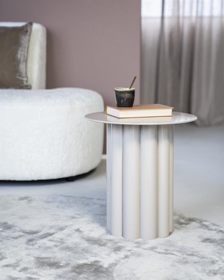 Bijzettafel Olympa Metaal Ø33cm - Beige - Afbeelding 14