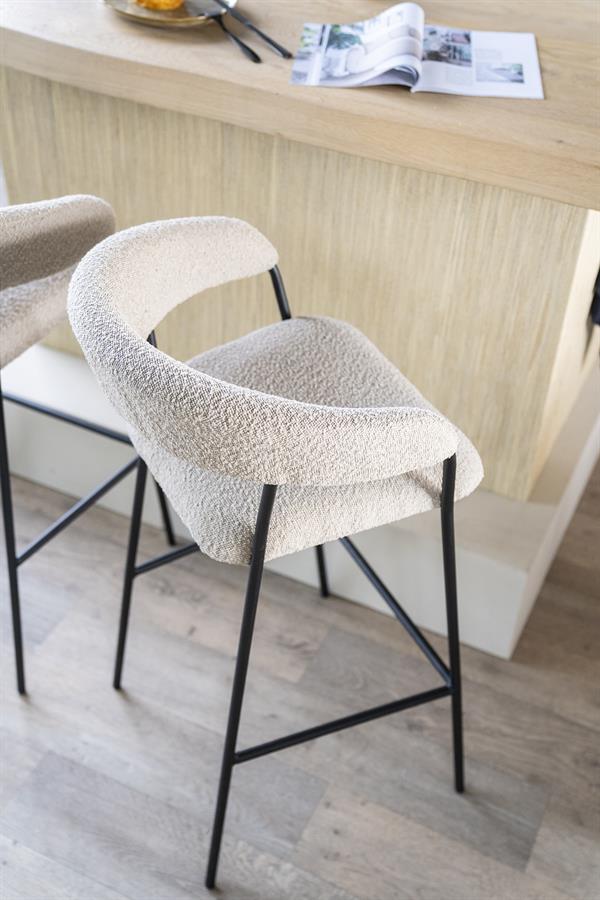 Barkruk Luka Bouclé - beige (zithoogte 68cm) - Afbeelding 35