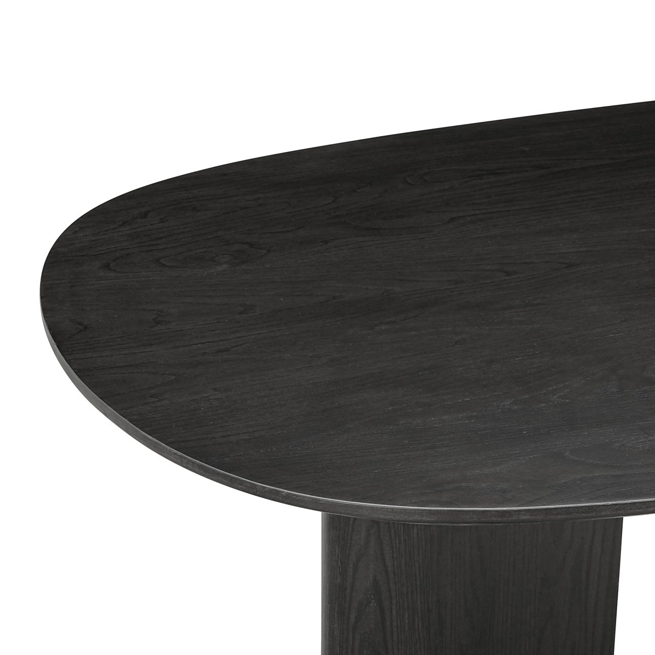 Ovale Eettafel Durban 300 x 100 cm met verstelbare poten Eiken - Zwart - Afbeelding 7