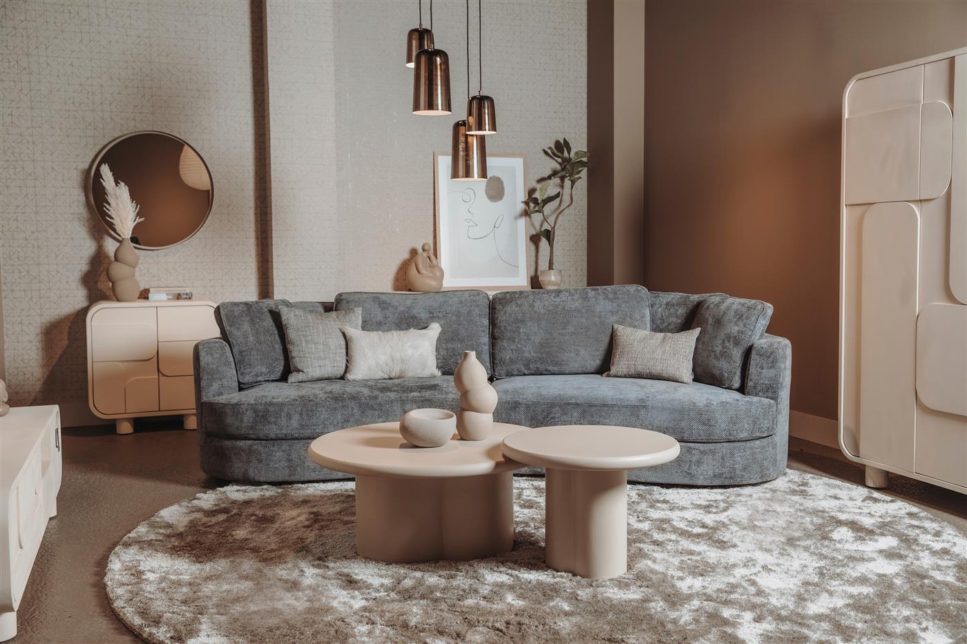 3-zits Rechte Bank Sunderland - Licht grijs - Afbeelding 5