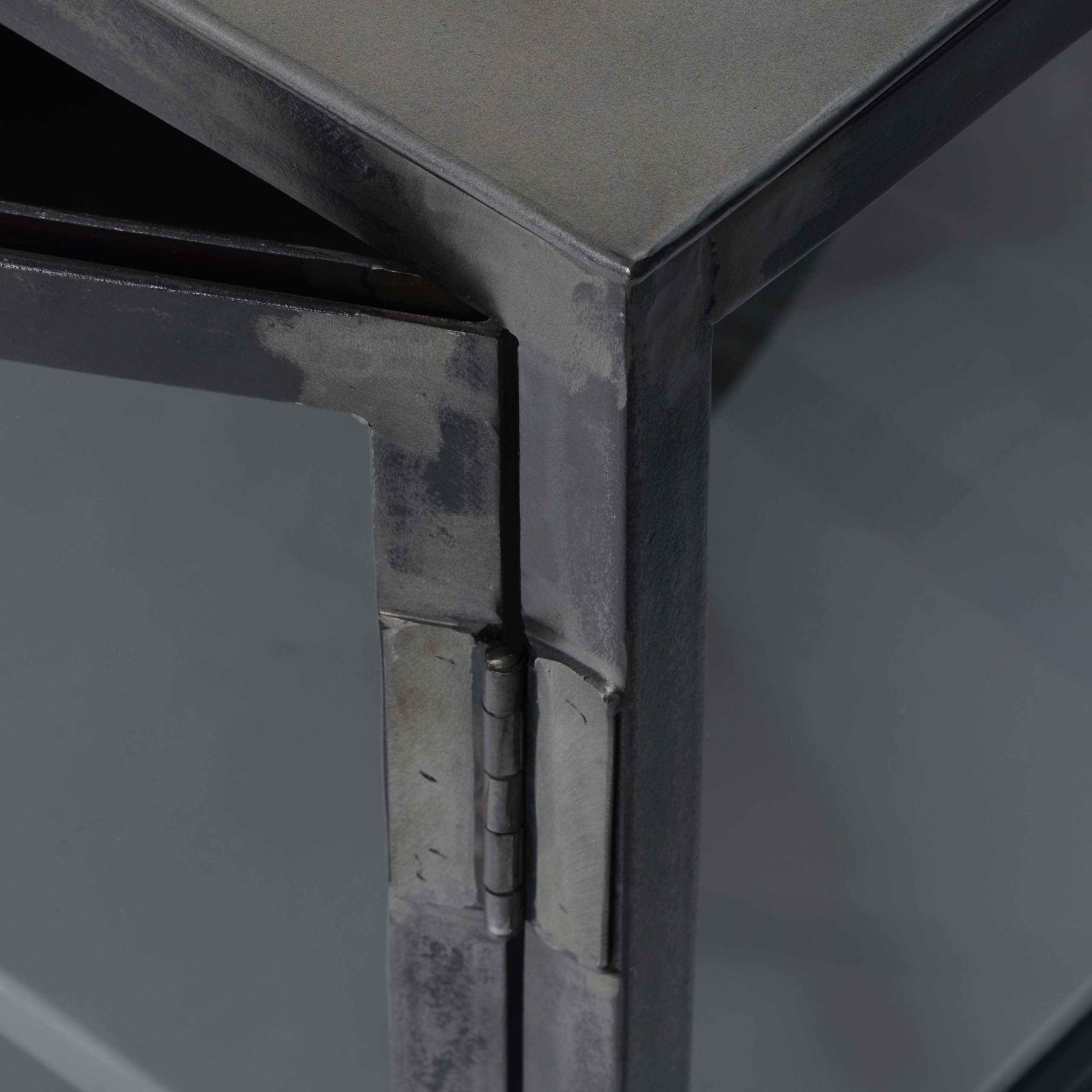 Dressoir Rift Metal 4 deuren - Gunmetal - Afbeelding 4