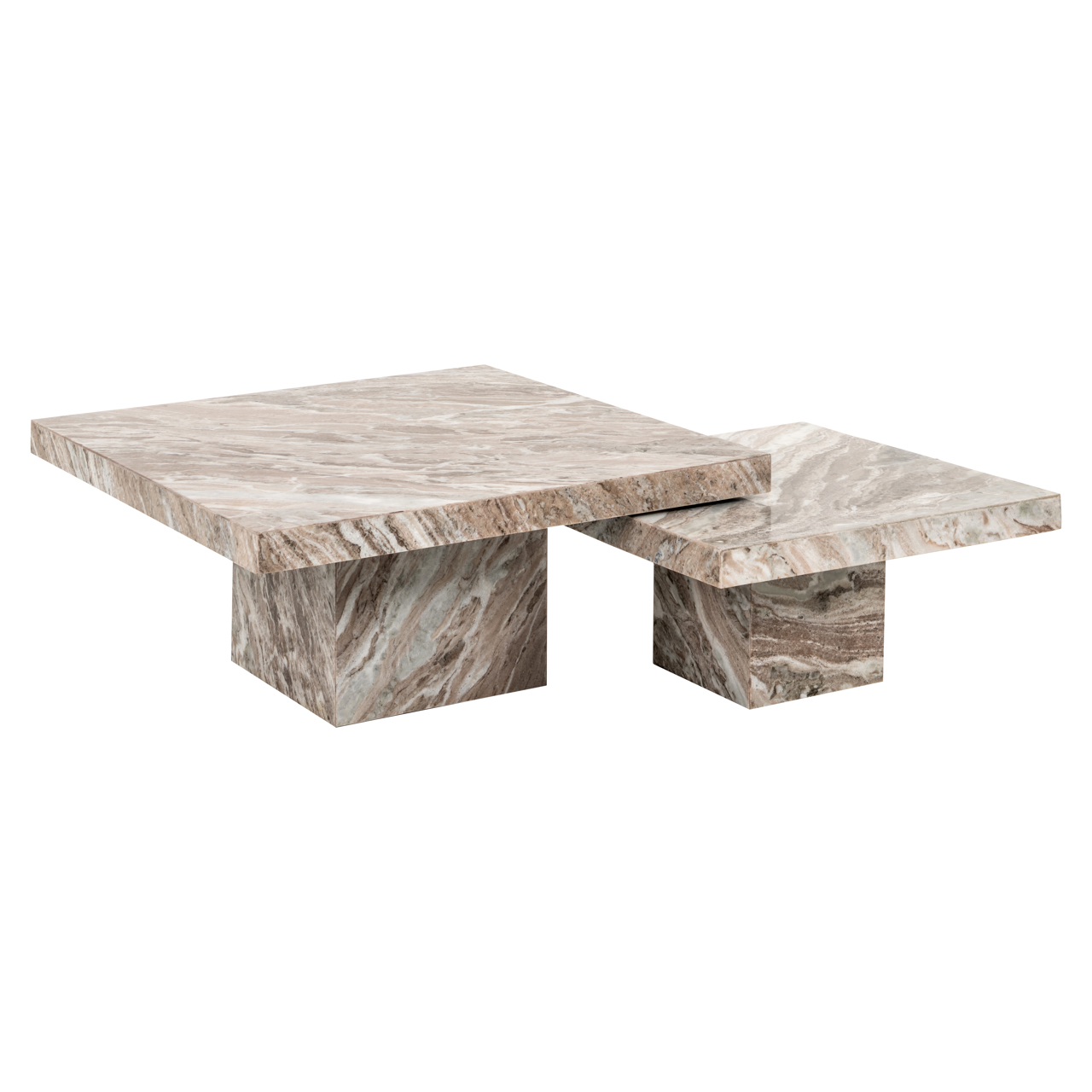 Salontafel Rashford Blush beige (Set van 2 stuks)