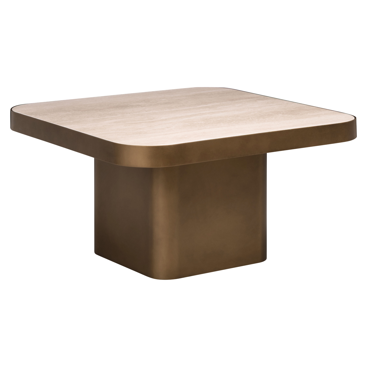 Vierkante Salontafel Claridge Keramiek - Beige 70x70cm