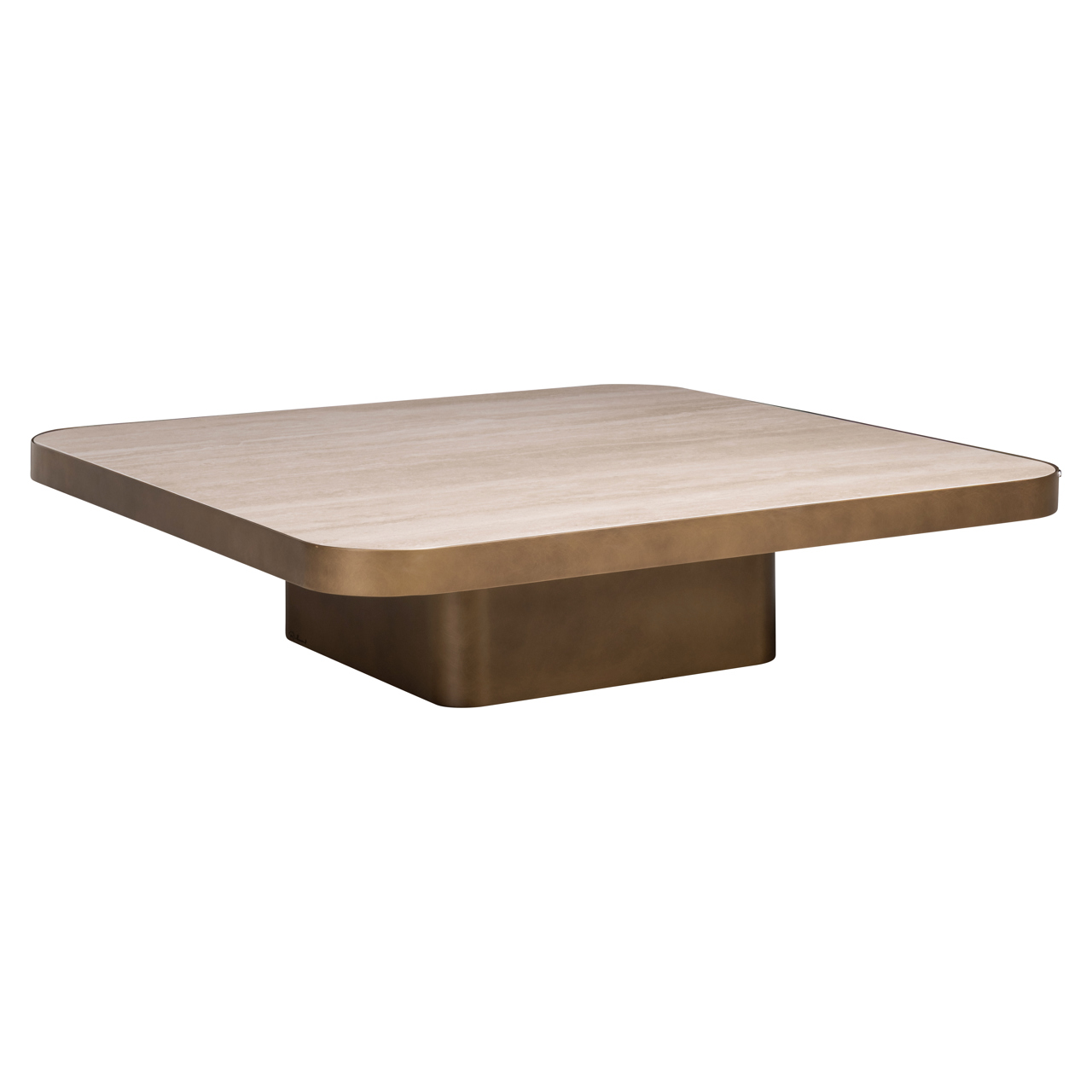 Vierkante Salontafel Claridge Keramiek - Beige 100x100cm